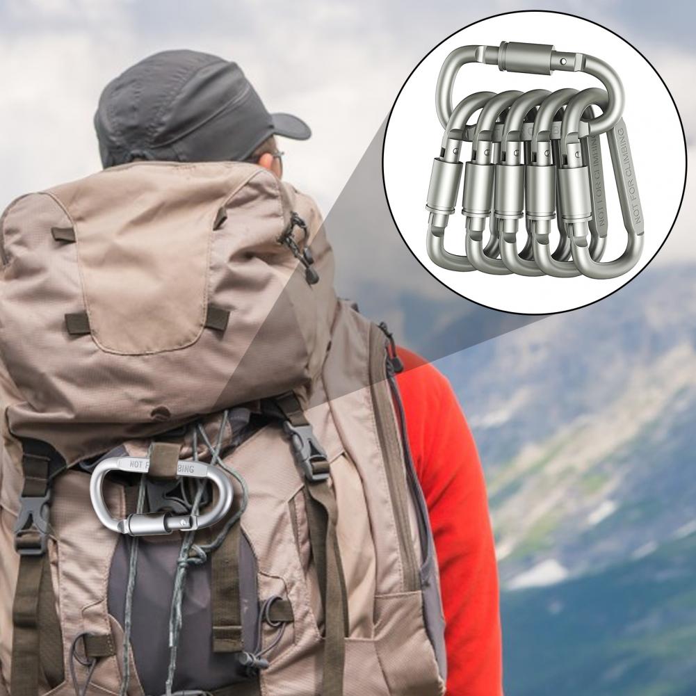 Carabiner Locking D - Mosquetones de Seguridad para Llaveros, Juego
