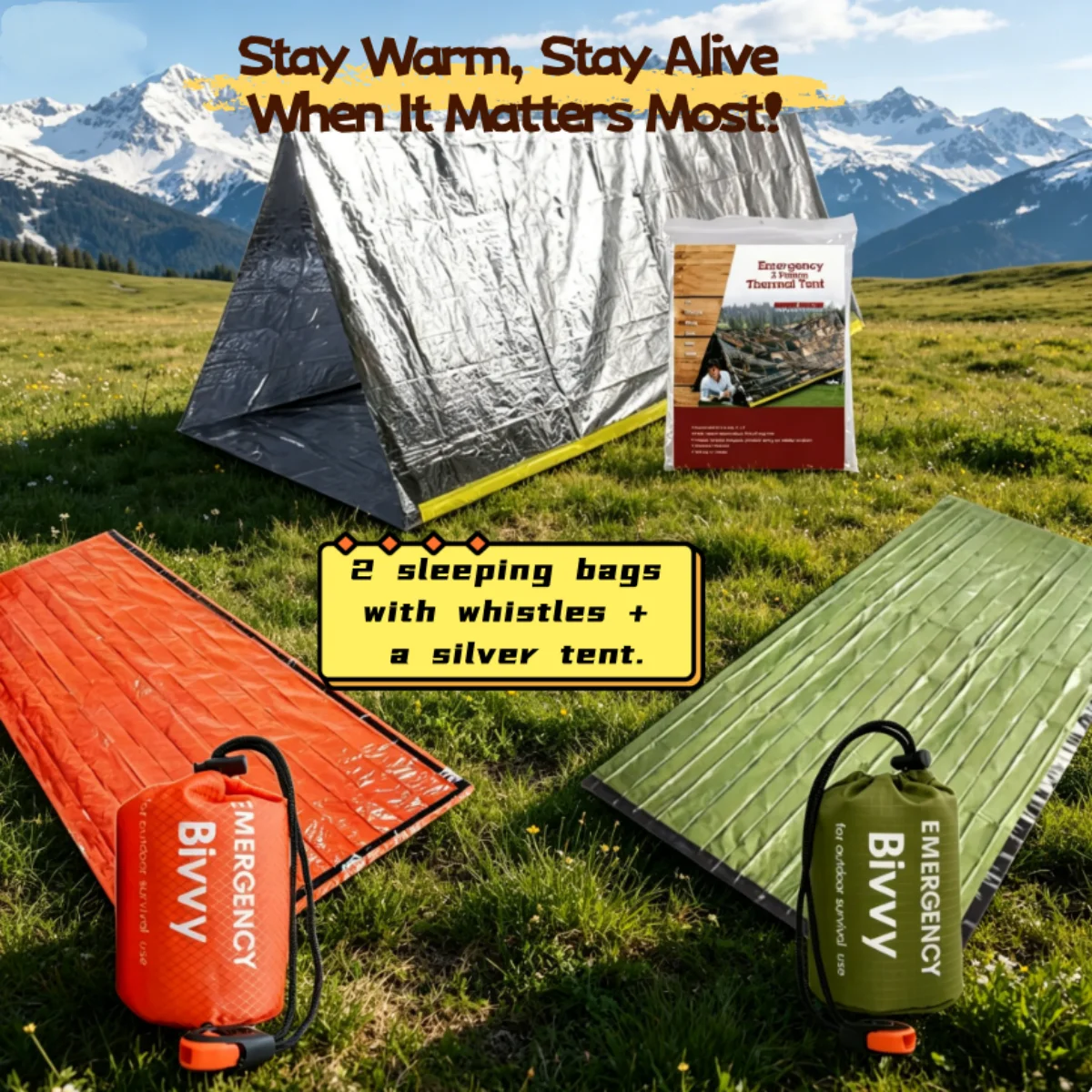Bivy Sack Lightweight - Saco de Dormir de Emergencia, Manta