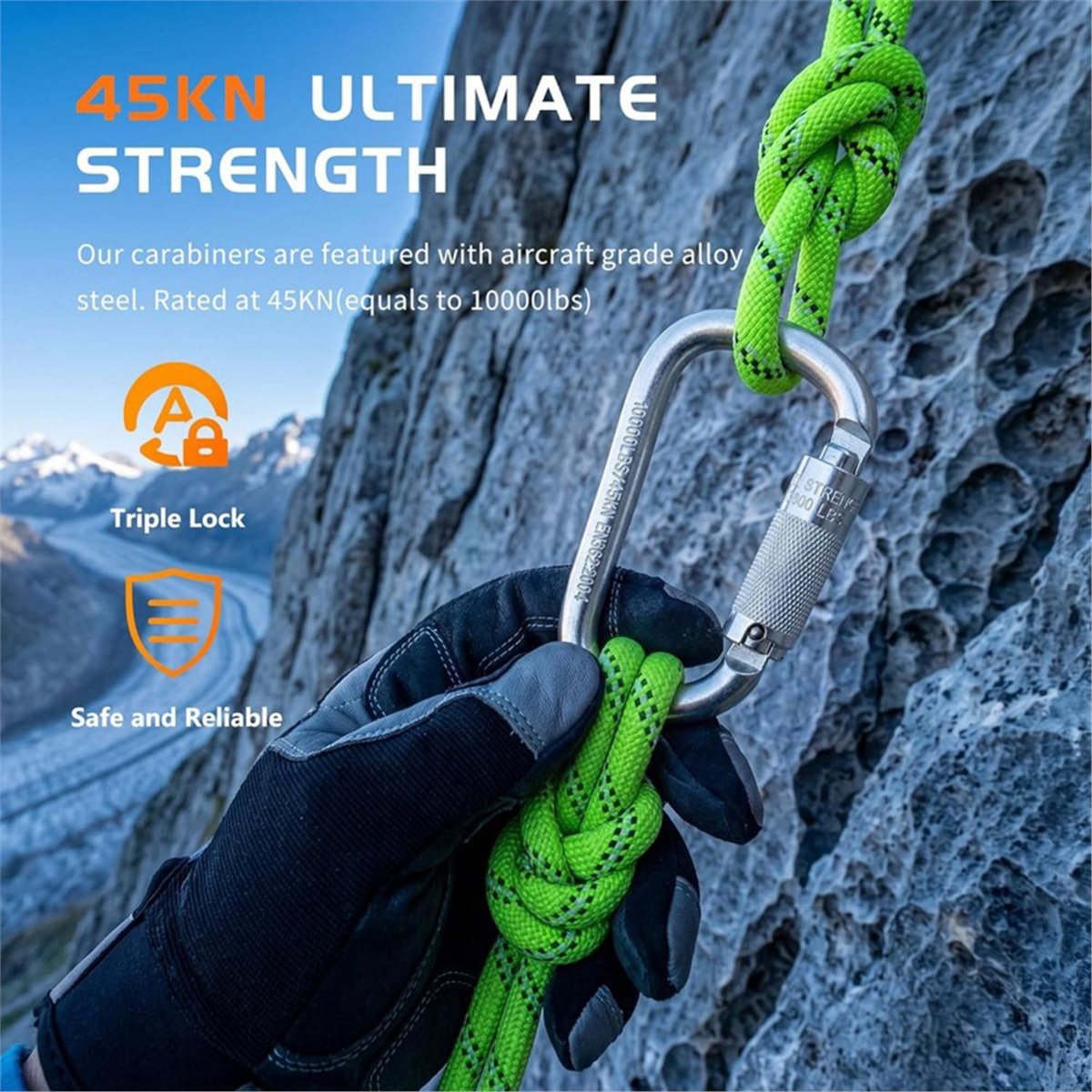 Carabiner Locking D - (A99Z) Mosquetón de Bloqueo Automático de