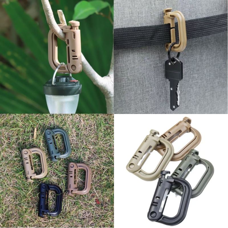 Carabiner Locking D - Mosquetón táctico con anilla en D