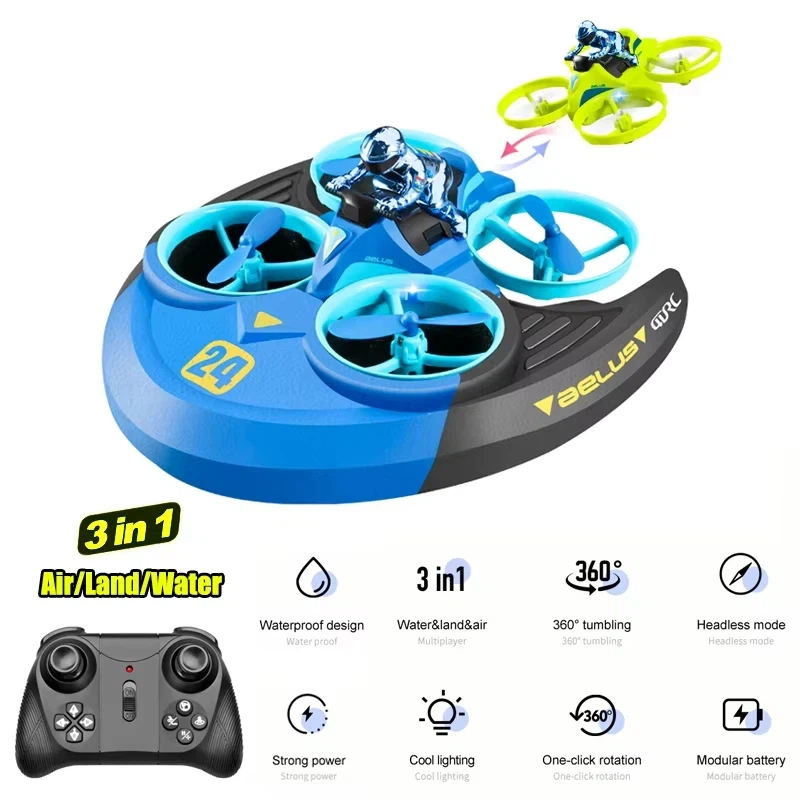 3 en 1 Land Air Sea RC avión h - Outdoor Adventure Toys reseña y precio