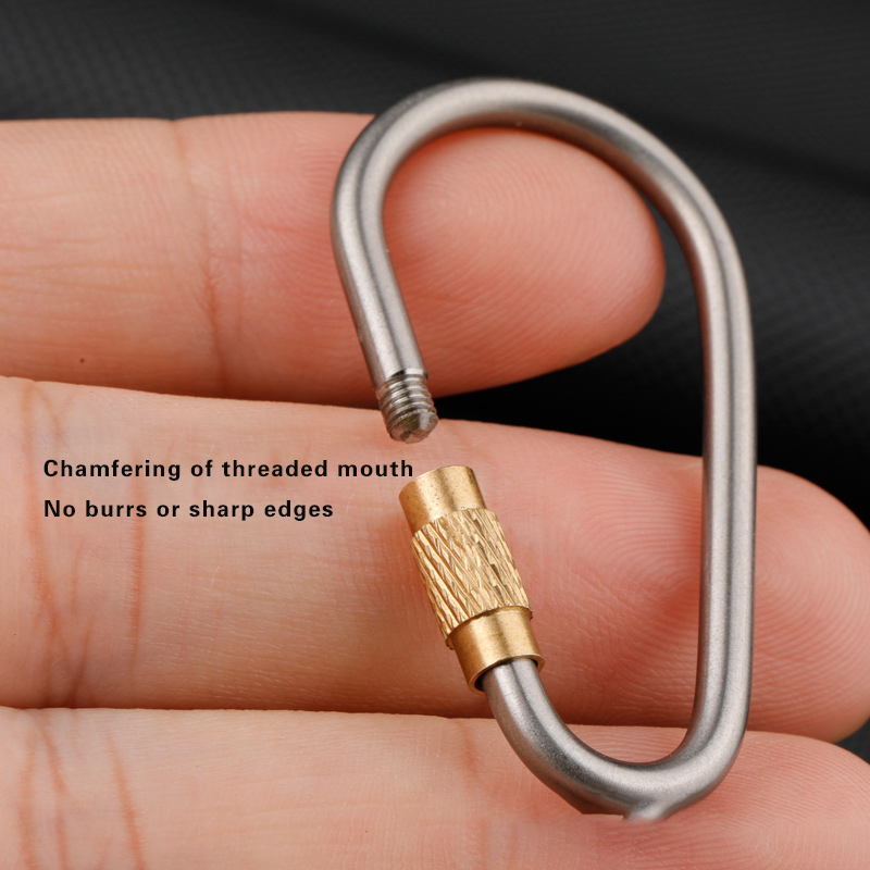 Mosquetón de aleación de titan - Carabiner Locking D reseña y precio