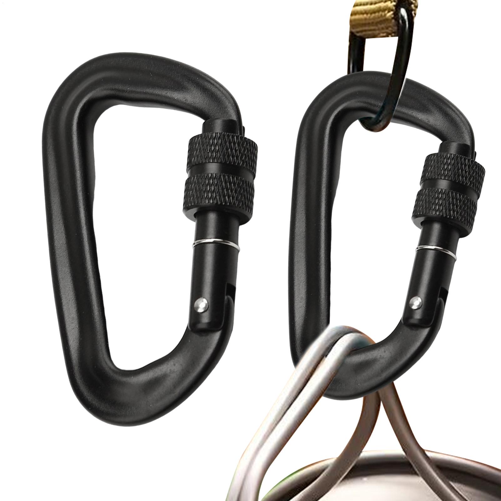 2 mosquetones de aleación de a - Carabiner Locking D reseña y precio