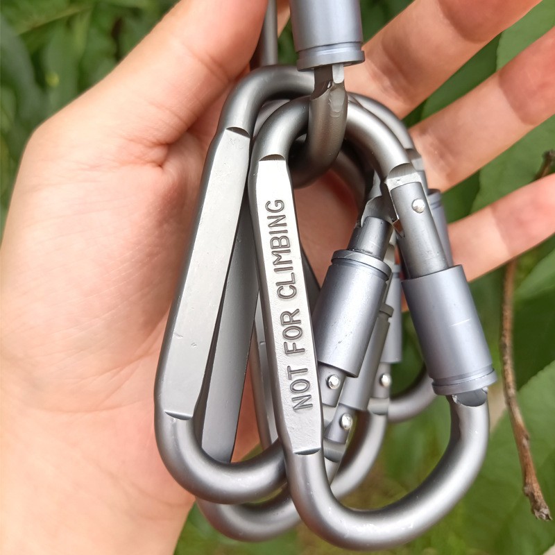 Mosquetón de aluminio con bloq - Carabiner Locking D reseña y precio
